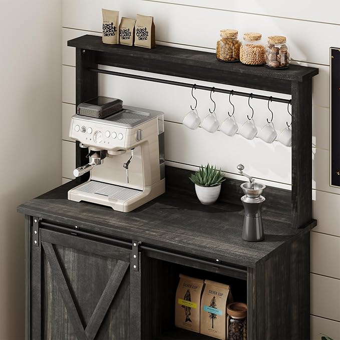 4ever2buy Farmhouse Coffee Bar Cabinet - Image 3