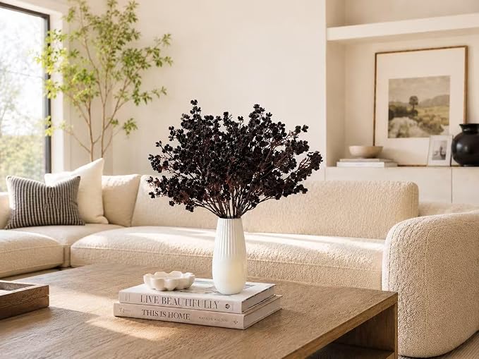 Mandy's 6 Bundles Artificial Black Baby’s Breath Flowers | 18.5 Inch Silk - Image 7