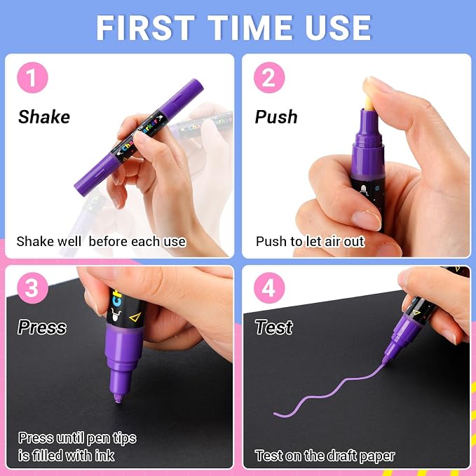 12 Dual Tip Liquid Chalk Markers - Image 6