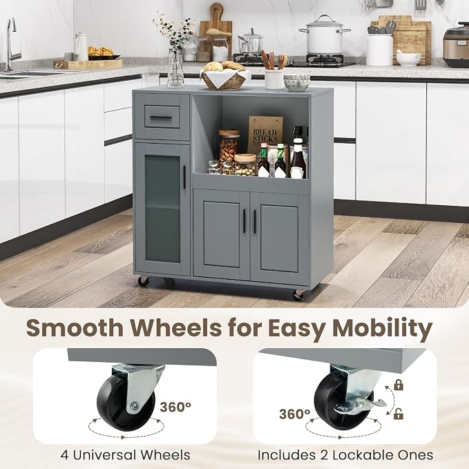 Giantex Kitchen Island Cart - Image 4