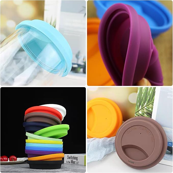Silicone Cup Covers, Reusable Silicone Lids - Image 6