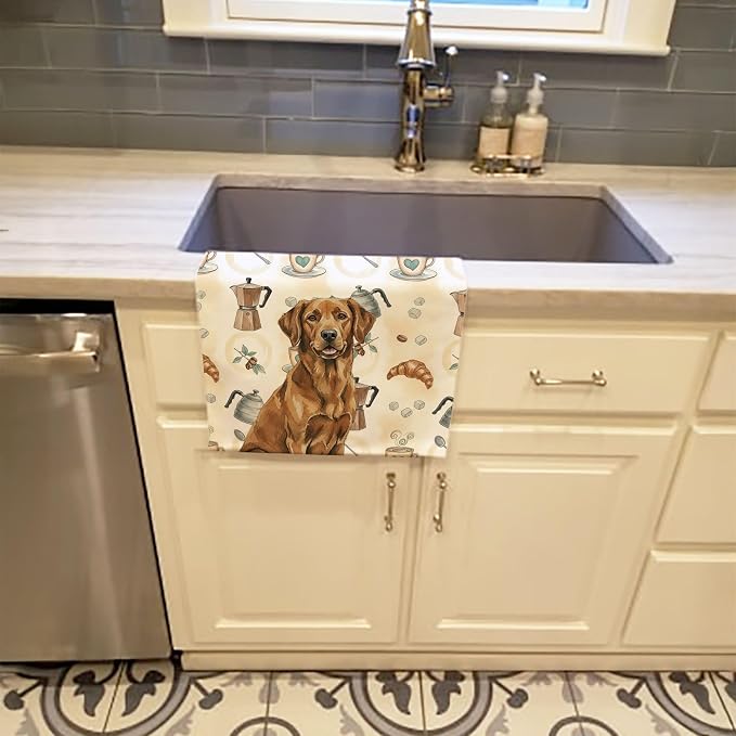 Caroline's Treasures Chesapeake Bay Retriever Coffee Bar Kitchen Towel Velour - Image 2