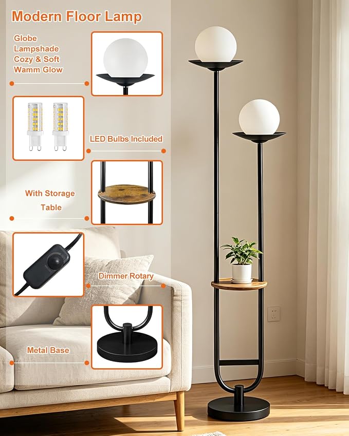 Lightdot 63IN Black Floor Lamp - Image 4