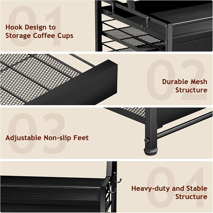 Homsorout Coffee Syrup Rack Organizer - Image 5