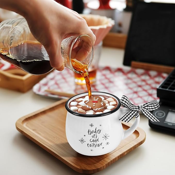 Patelai 4 Pcs Christmas Coffee Mugs 5 oz Winter Christmas Espresso Cups Set - Image 7