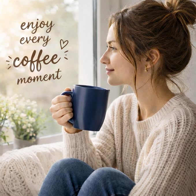 AmorArc 16oz Coffee Mugs Set of 6, Large Ceramic Coffee Mugs - Image 6