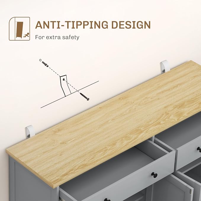 HOMCOM Sideboard Buffet Cabinet - Image 7
