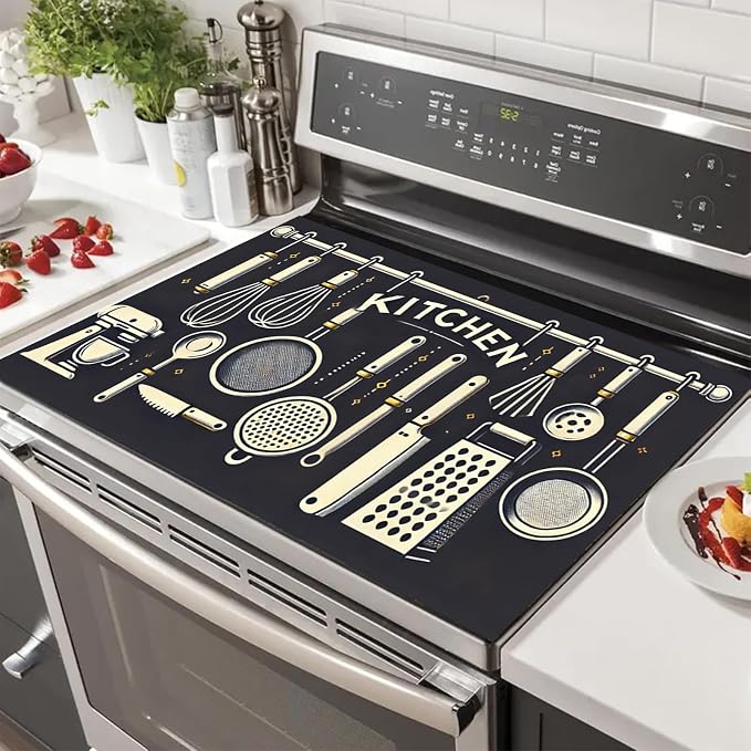HOMETITUTE Stove Top Covers for Electric Stove Glass Cooktop Protector Heat by HOMETITUTE