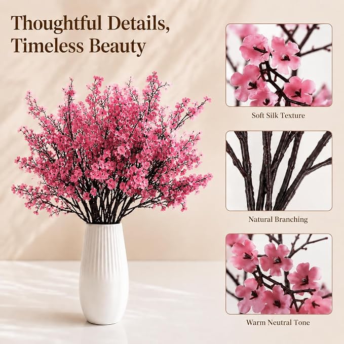 Mandy's 6 Bundles Artificial Light Brown Baby’s Breath Flowers | 18.5 Inch Silk - Image 4