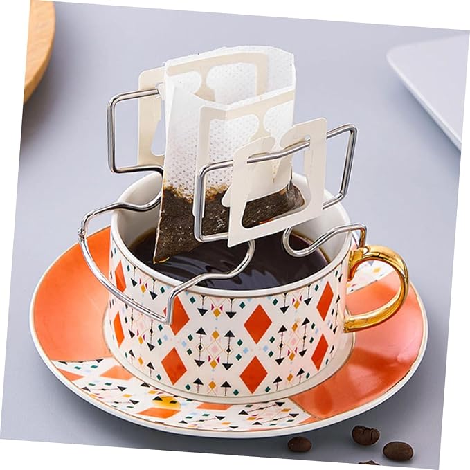 5sets Portable Coffee Filter Stand Drip Tray Hanging Ear Drip Holder - Image 9