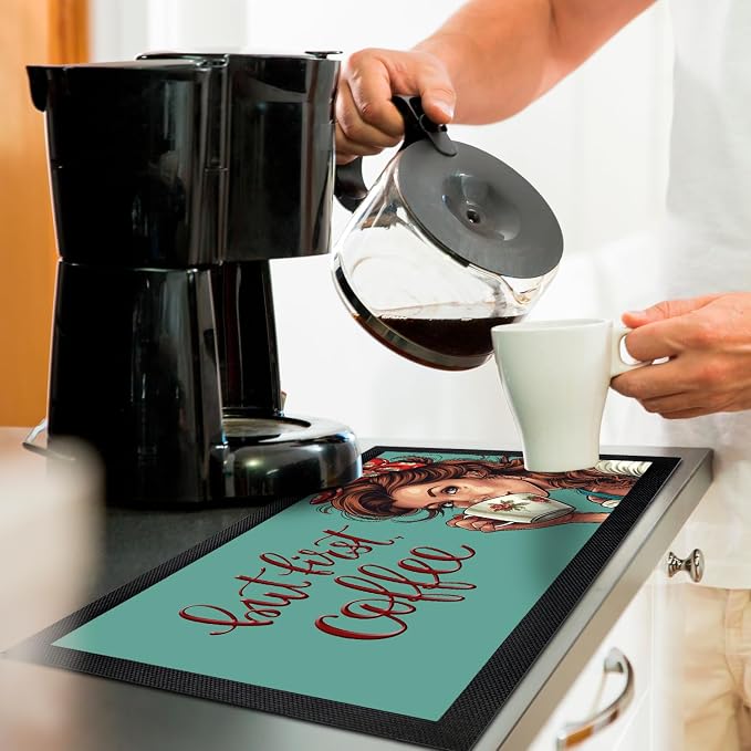 Coffee Bar Mat - Coffee Gifts - Coffee Lover - Coffee Bar Accessories - Barista - Image 3