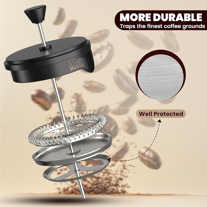 Utopia Kitchen Borosilicate Glass French Press Coffee Maker 21 Oz, - Image 5