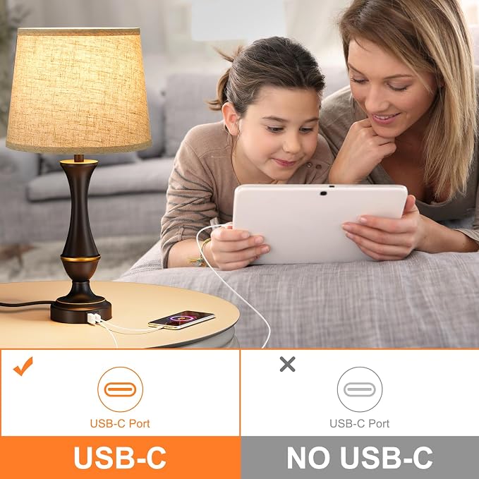 Seealle Upgraded Touch Lamps for Night Stands Set of 2 - Image 7