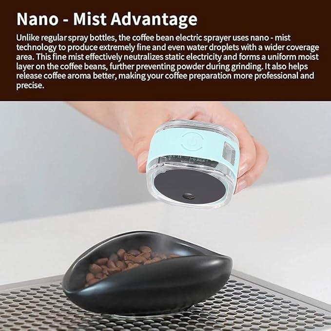 Agatige Coffee Bean Spray Bottle, Portable Refillable Rechargeable Espresso - Image 3