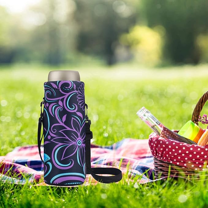 AUPET Water Bottle Bag Carrier, 24oz/32oz Insulated Neoprene bottle Sling - Image 3