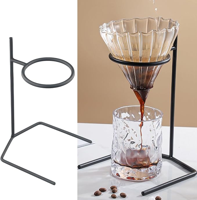Pour Over Coffee Stand Stainless Steel Dripper Holder Metal Wire Filter Rack - Image 3