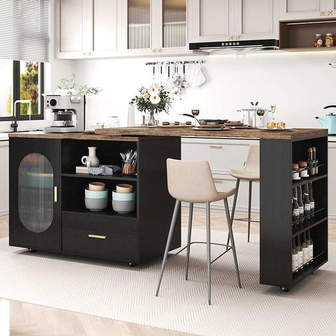 HSH 72" Rustic Kitchen Island - Image 8