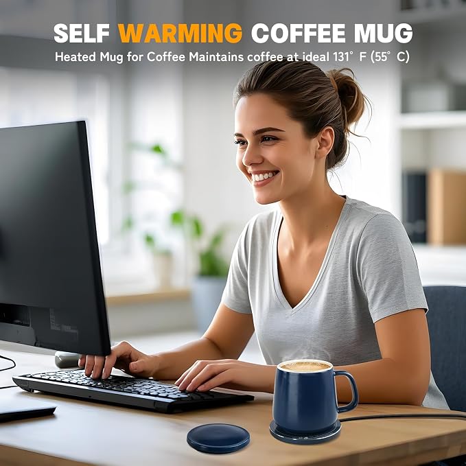 Smart-Warming Ceramic Mug & 15W Wireless Charger Combo - Image 2