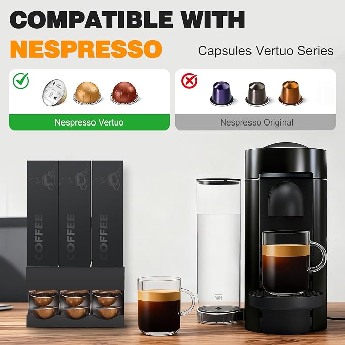 Coffee Pod Holder Storage for Nespresso Pods Vertuo Original Boxes | Wall Mount - Image 2