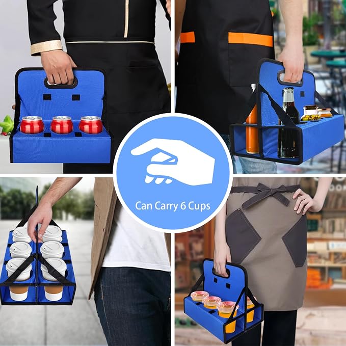 6-Cup Drink Carrier, Portable Beverage Caddy - Image 2