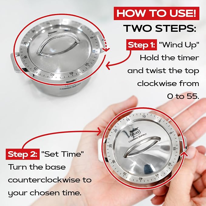 FORJARS Mechanical Kitchen Timer-for Cooking Wind up-Manual timers - Image 4