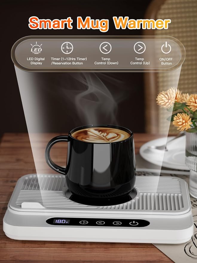 Misby Mug Warmer, 50W Large Heating Panel Coffee Mug Warmer - Image 5