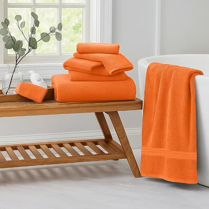 RIVERSIDE Pack of 8 Towels Set, 2 Large Bath, 2 Hand, 4 Face Washcloths - Image 6