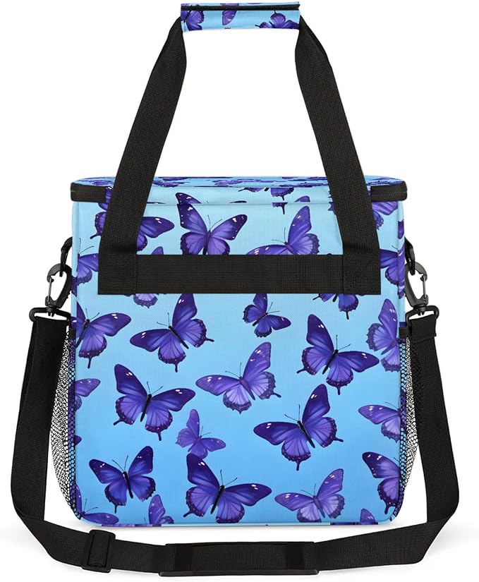 Butterfly Animals Coffee Maker Carring Bag, Large Insulated Storage Organizer - Image 5