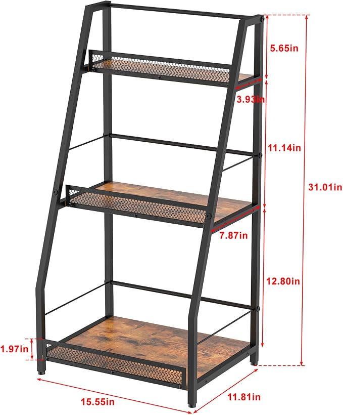 3-Tier Liquor Stand for Home Bar, Stepped Wine Rack Freestanding Floor for - Image 7