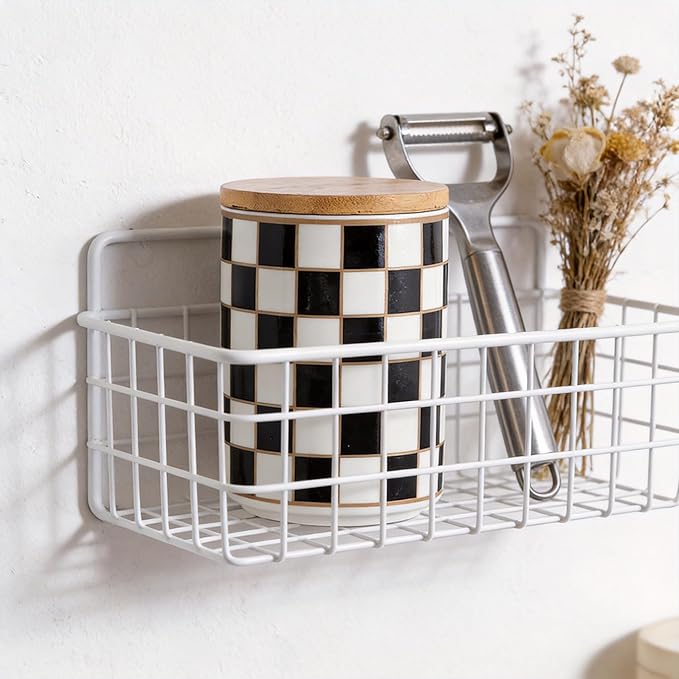 Kitchen Countertop Ceramic Checkered Canisters, Airtight Kitchen Canisters - Image 5