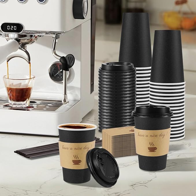 Clawsoff 100 Pack 12 oz Coffee Cups - Image 3