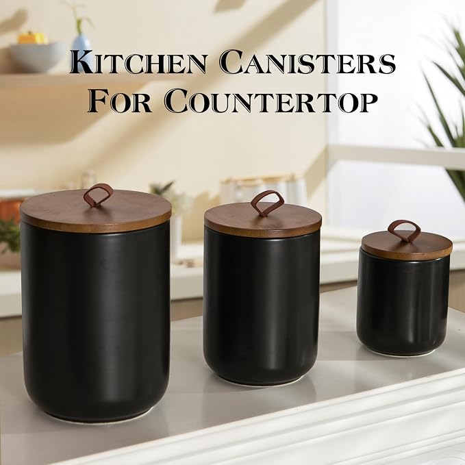Black Ceramic Canister Set - Image 5