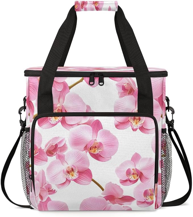Pink Floral Coffee Machine Bag Compatible by BICUUZHI