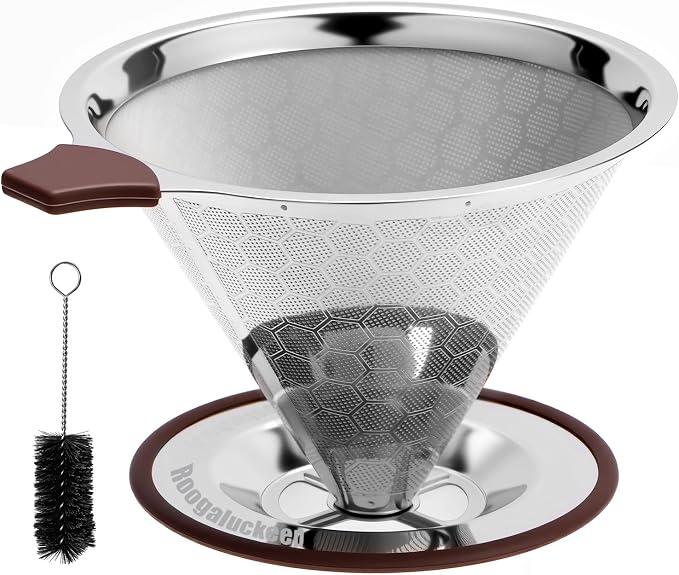Pour Over Coffee Dripper, Stainless Steel Coffee Filter, Paperless Reusable by Unknown