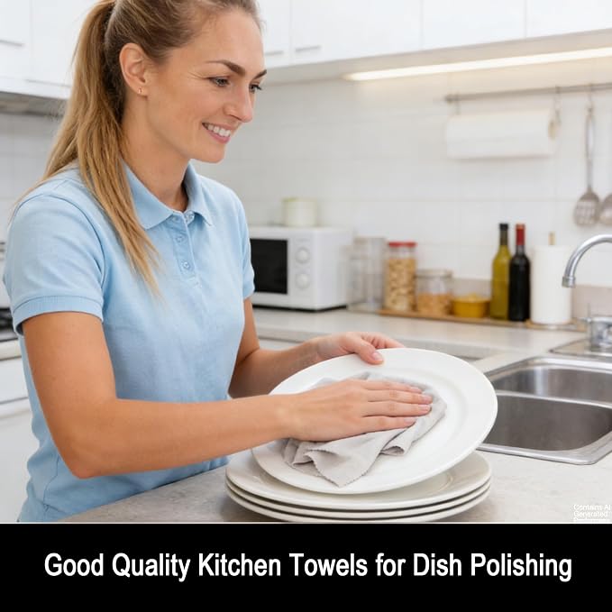 Glass Polishing Cloth Microfiber Cleaning Cloths Kitchen Towel Streak Free | - Image 4