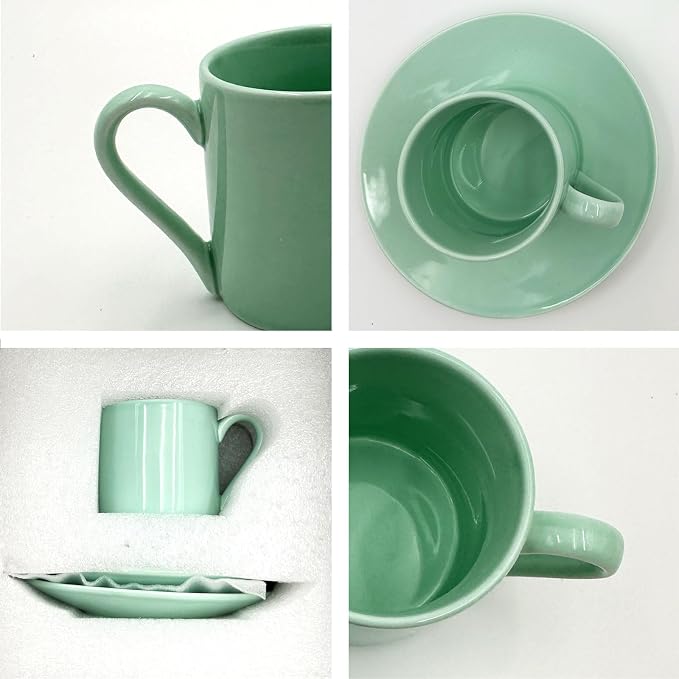 3.5OZ Porcelain Espresso Cups Set of 2 - Image 6