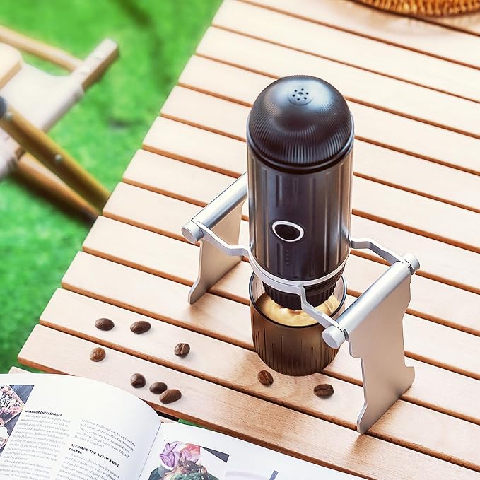 F&Yard Portable Foldable Coffee Stand Aluminum Alloy Folding Coffee Holder Rack - Image 7