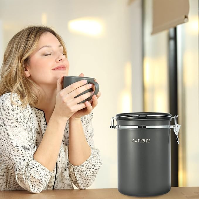 38oz Airtight Coffee Canister, Stainless Steel Coffee Bean Storage Container - Image 9