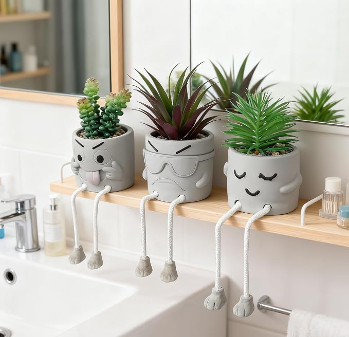 Small Artificial Succulent Plant in Pot 3PCS - Image 2