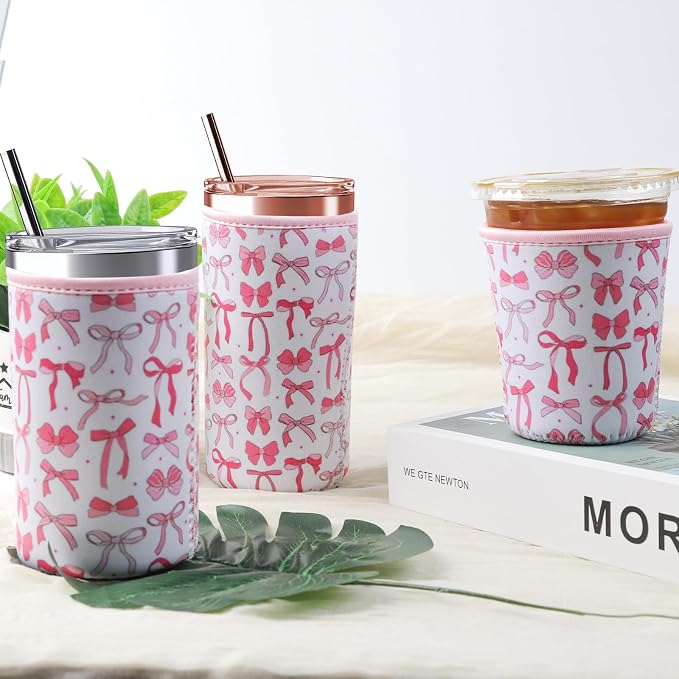 3 Pack Reusable Iced Coffee Cup Sleeve Beverage Holder - Image 7