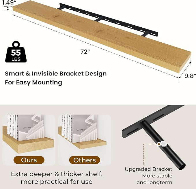 Dreamland 72 Inches Floating Shelves - Image 3