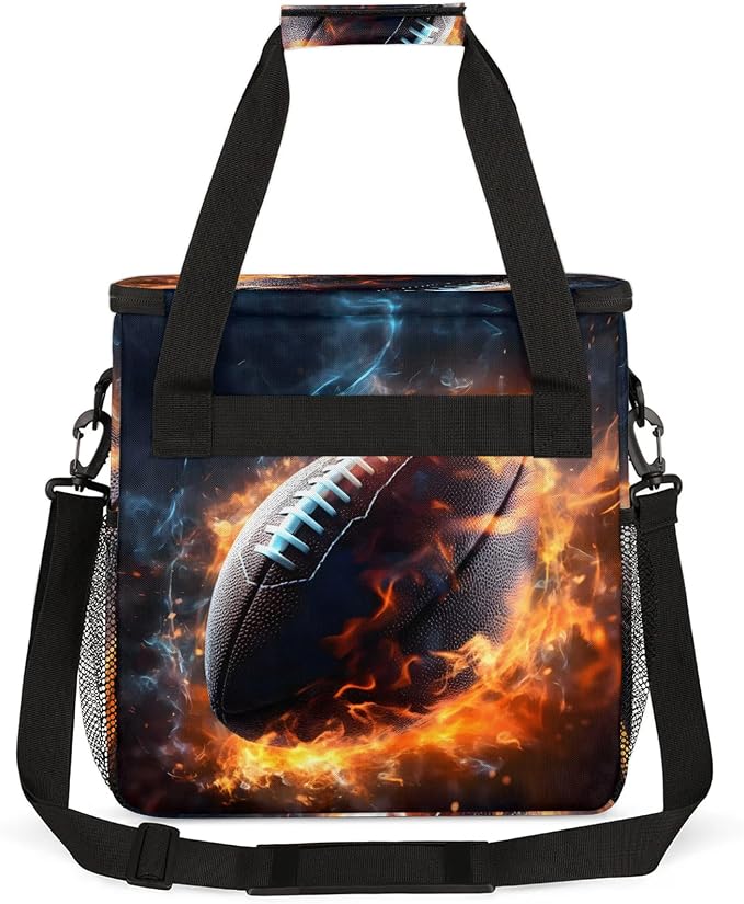 Football Rugby Sports Coffee Maker Carring Bag, Large Insulated Storage - Image 5