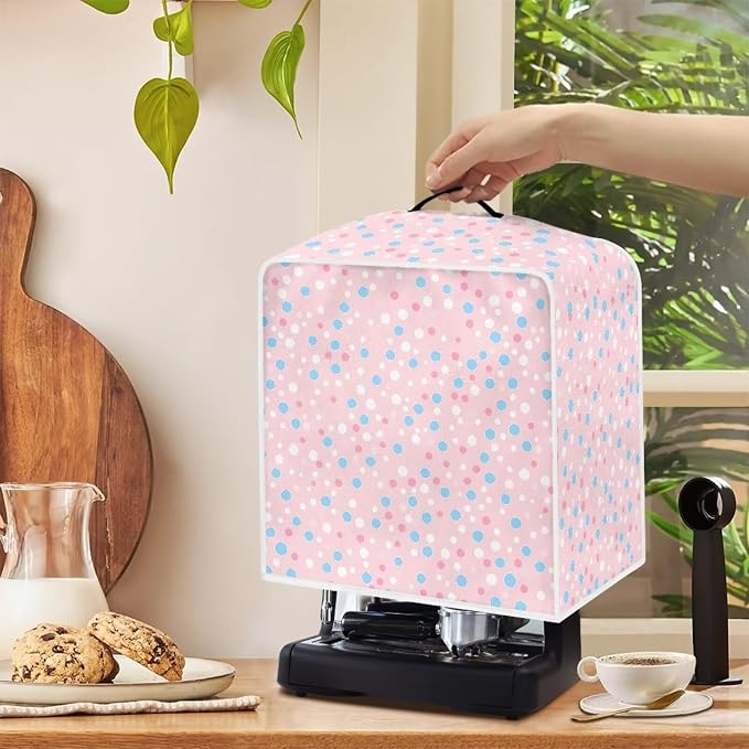 Polka Dots Coffee Maker Dust Cover Theme Appliance Covers - Image 4