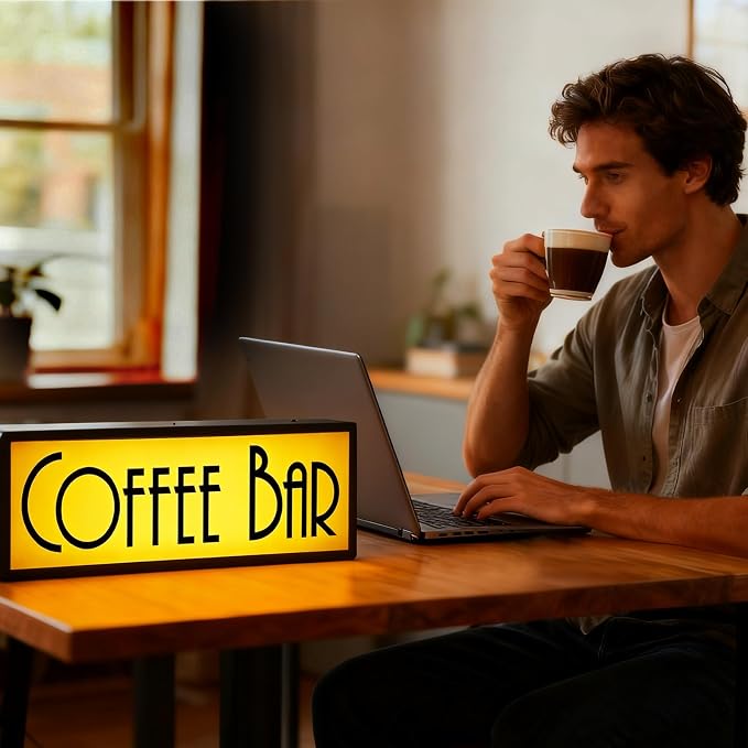 COFFEE BAR Neon Sign LED Light Box - Image 6