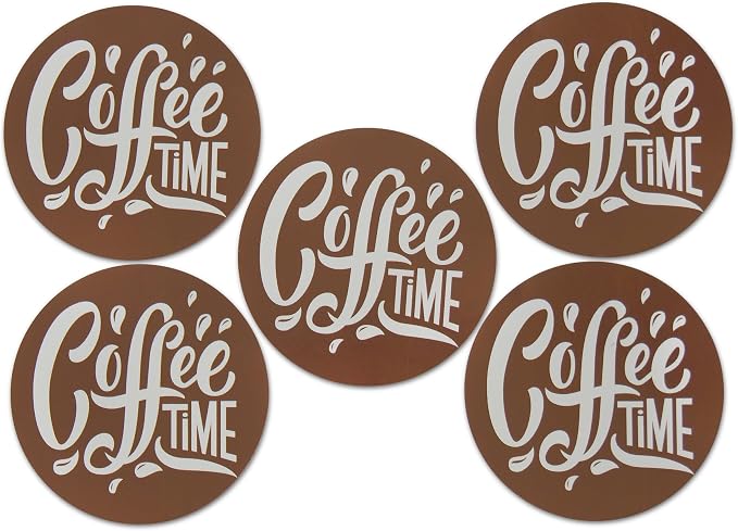 Novel Merk Coffee Word Art Vinyl Stickers by Unknown