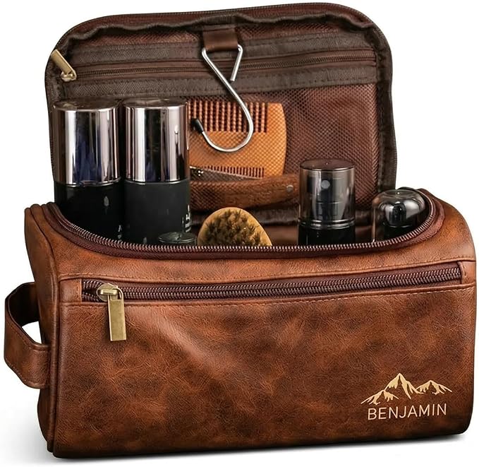 Ayperoad® Personalized Leather Toiletry Bag by AYPEROADDirect
