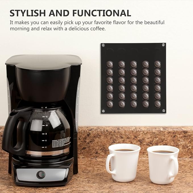 Cabilock Wall-mounted Coffee Capsule Rack Elegant Acrylic Coffee Storage - Image 4