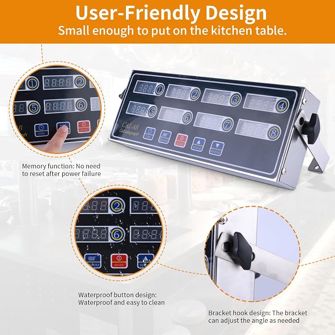 8-Channel Digital Kitchen Timer - Image 6