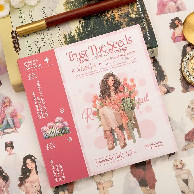 Animated Beautiful Female Themes Sticker Scrapbooking Supplies - Image 5