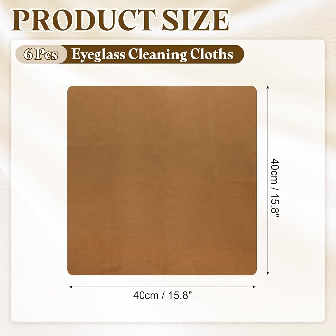 PATIKIL 6Pcs Soft Eyeglass Cloths, 15.8 x 15.8 Electronics Microfiber Cleaning - Image 2